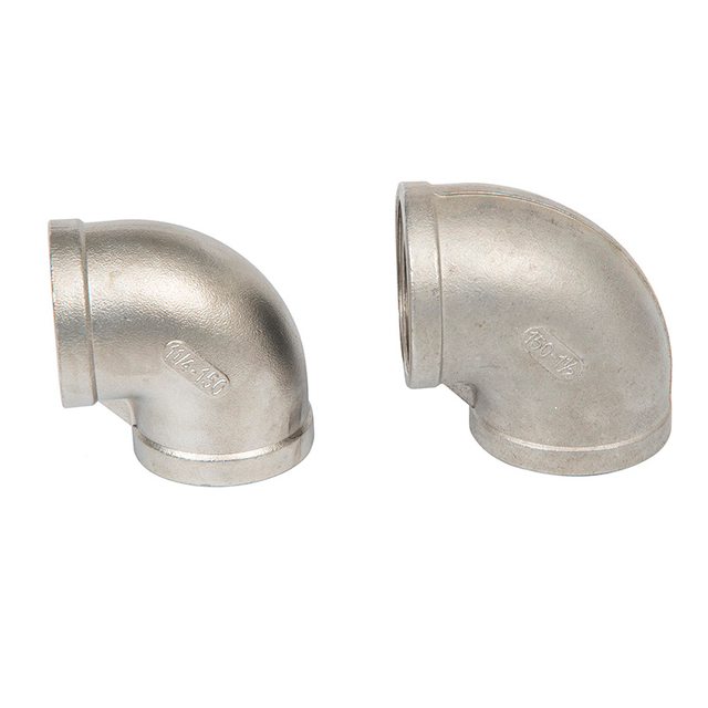 201 304 316 Stainless Steel Threaded 150 BSPT Bsp NPT Elbow